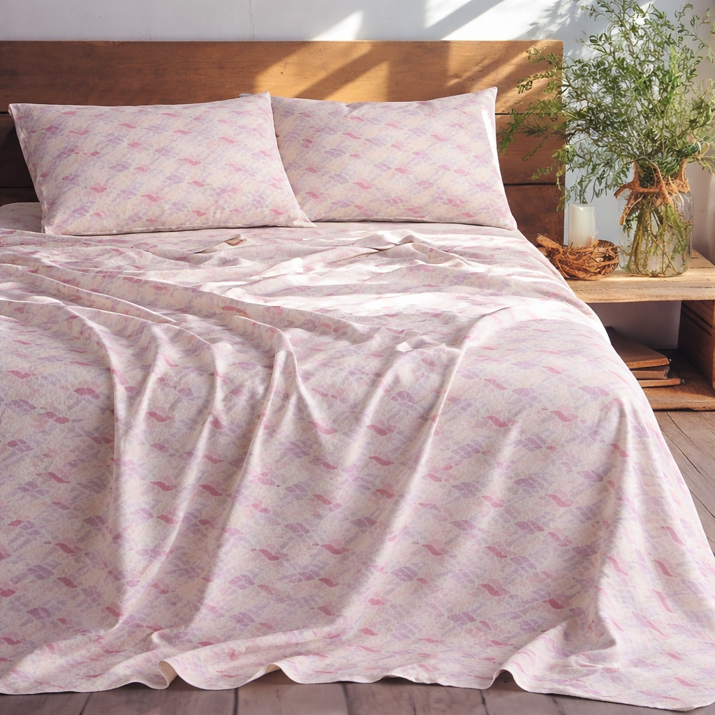 Pink Blades Bed Sheet