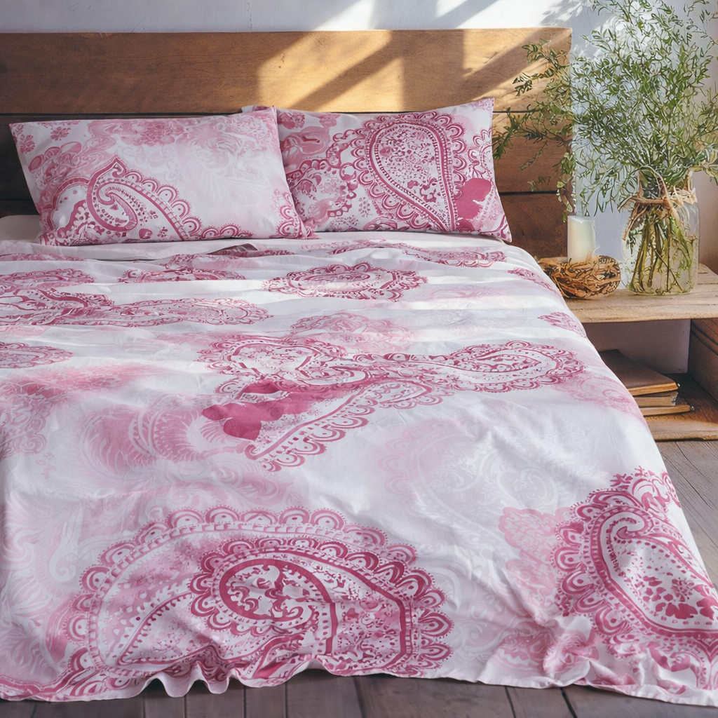 Pink Shaded Bed Sheet