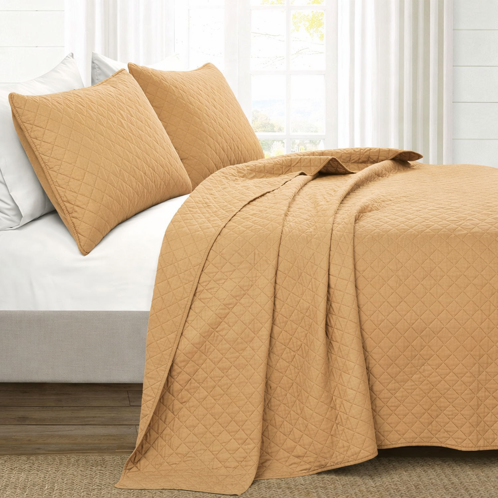 Diamond Echo Gold Bedspread