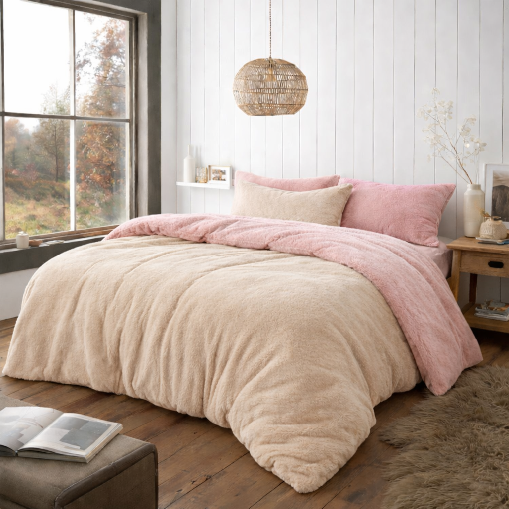 Pink x Beige Fleece Set