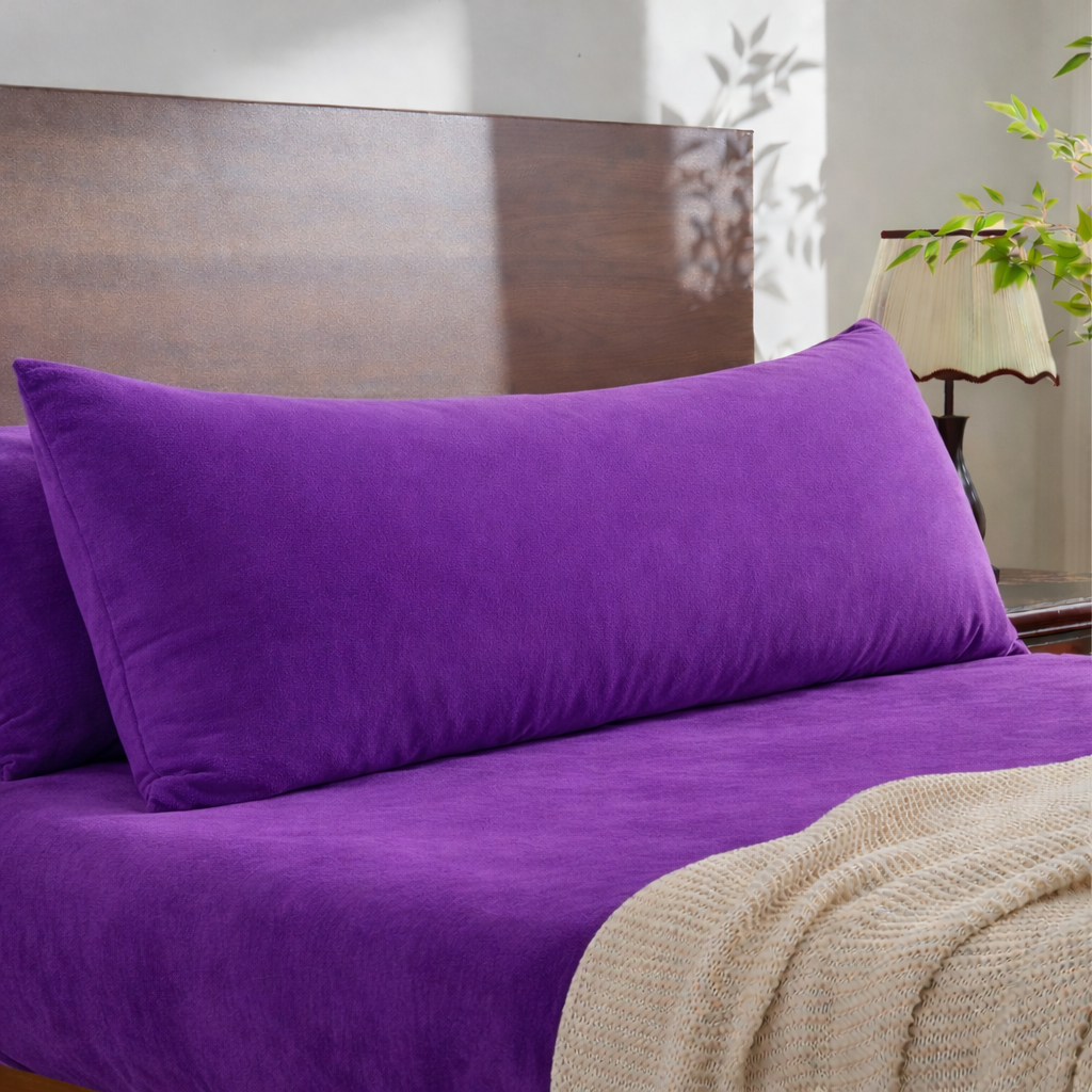 Purple Velvet Body Pillow
