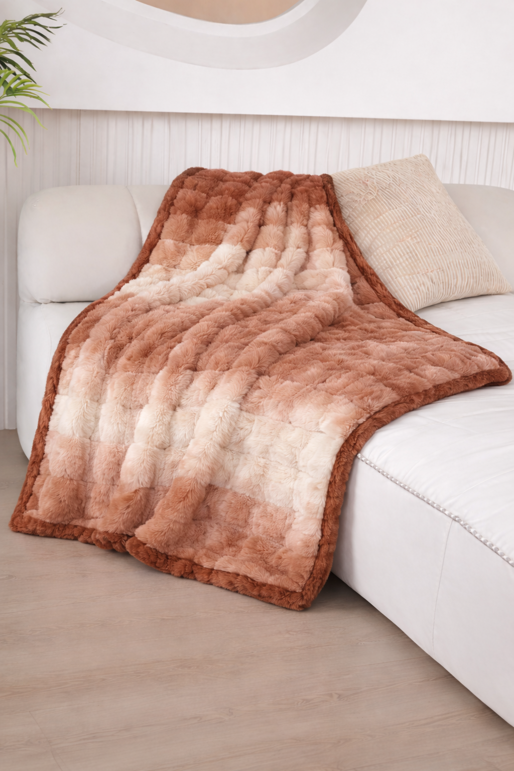 Veloura 500 GSM Super Soft Brown Blanket