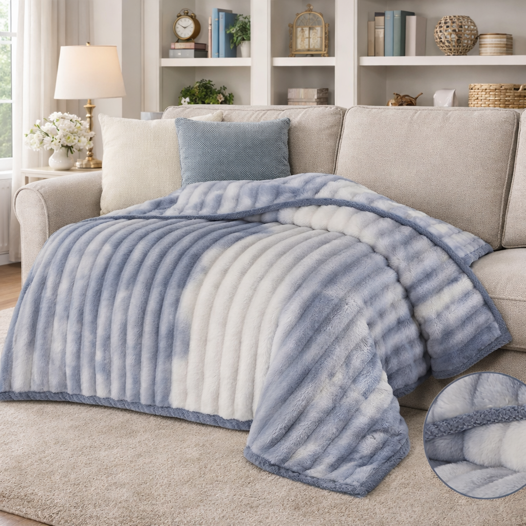 Veloura 500 GSM Super Soft Grey Blanket