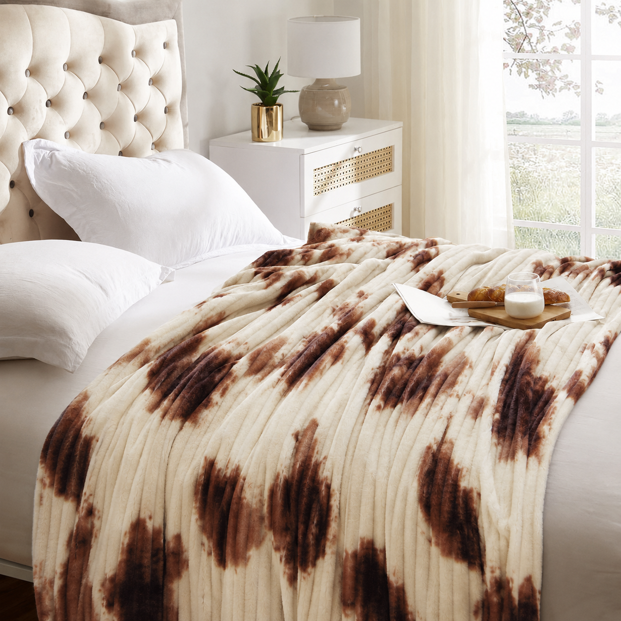 Fleece Bumblebee Cocoa Blanket
