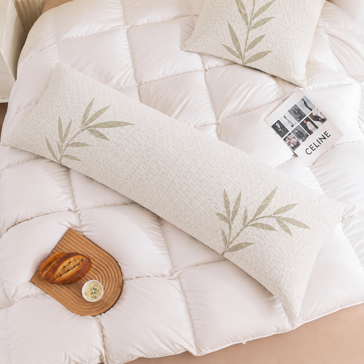 Bamboo Beige Body Pillow