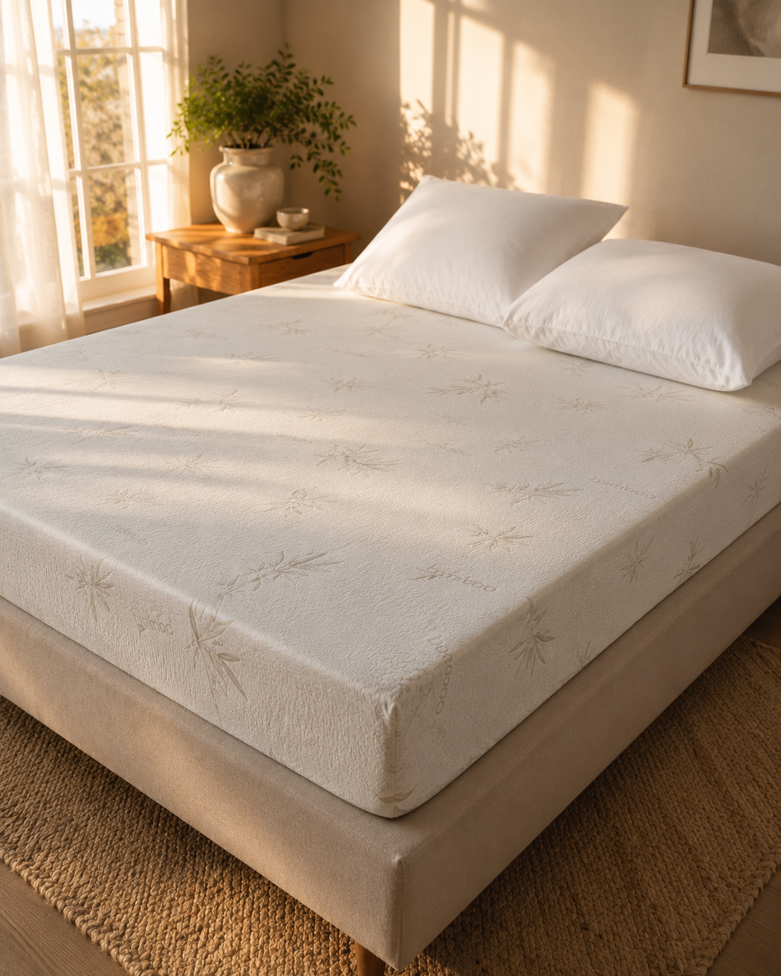 Bamboo Beige Mattress Protector