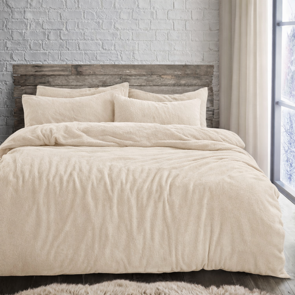 Fleece Beige Bed Sets