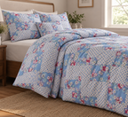 Floral Blue Duvet Set