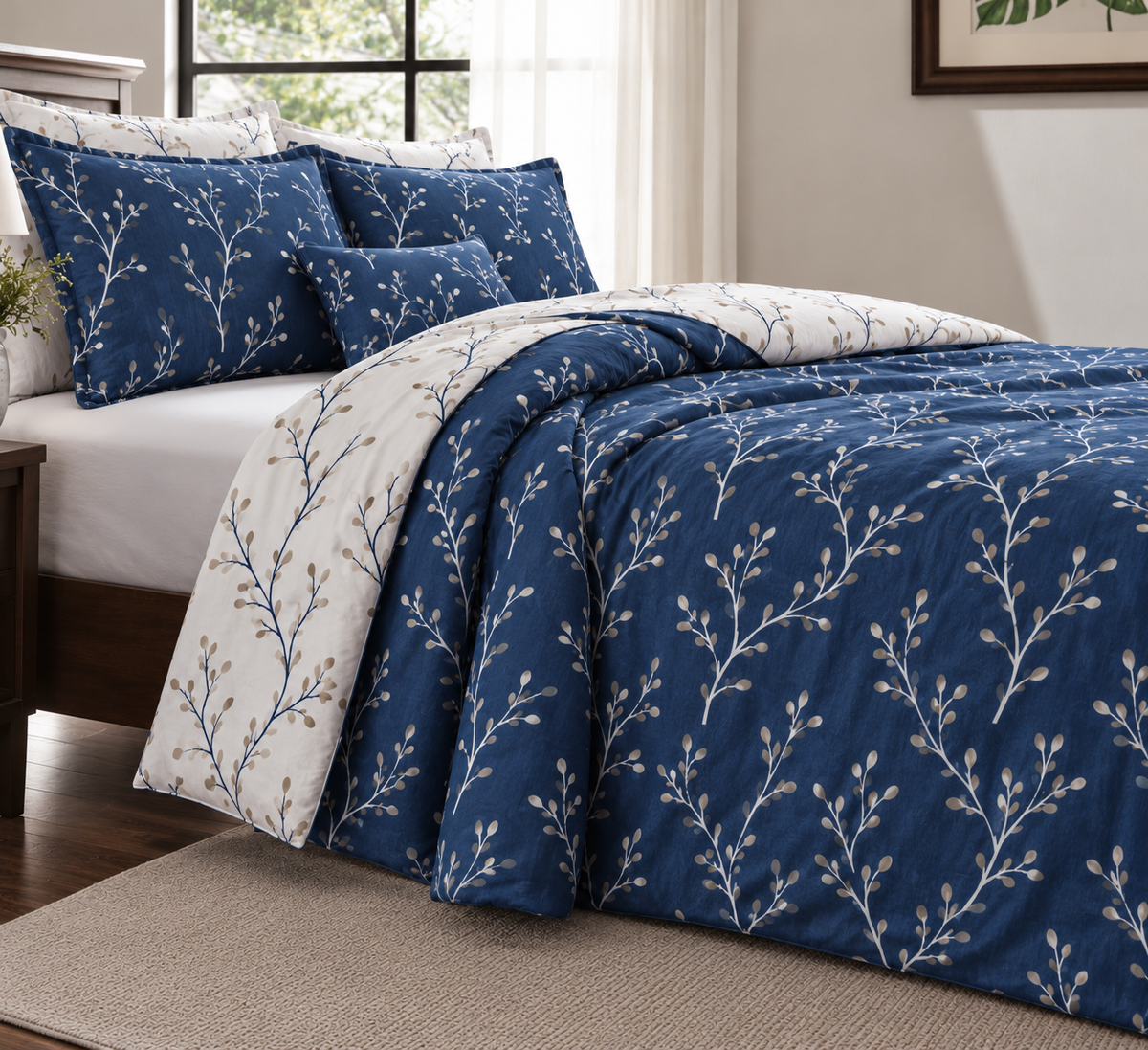 Midnight Blossom Duvet Set
