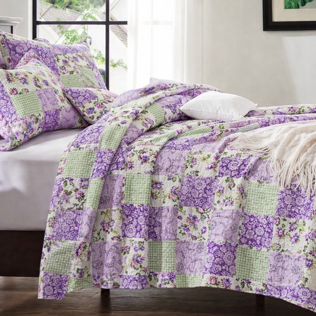 Purple Artistry Bed Spread