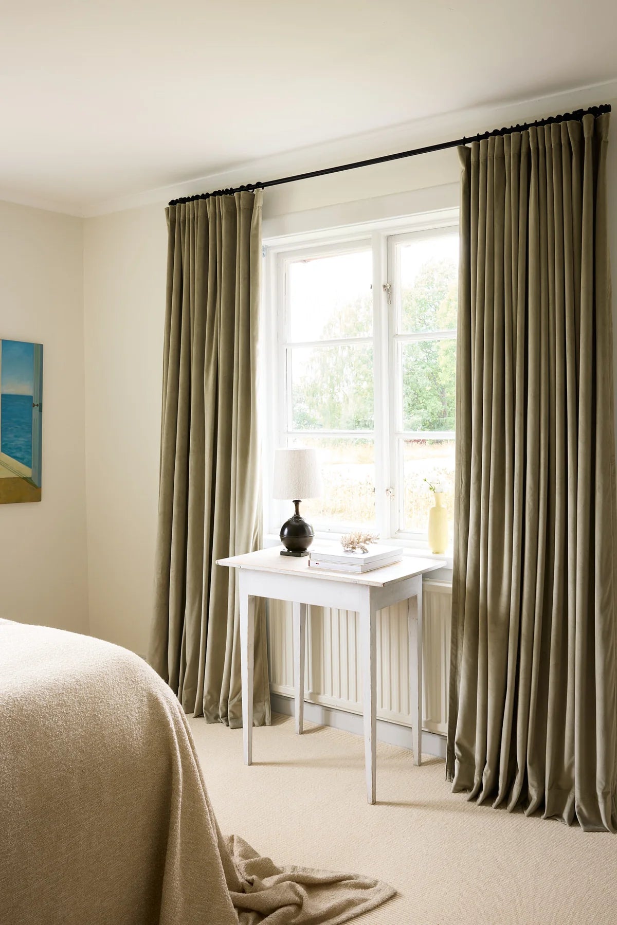 Jaguar Khaki Velvet Curtain