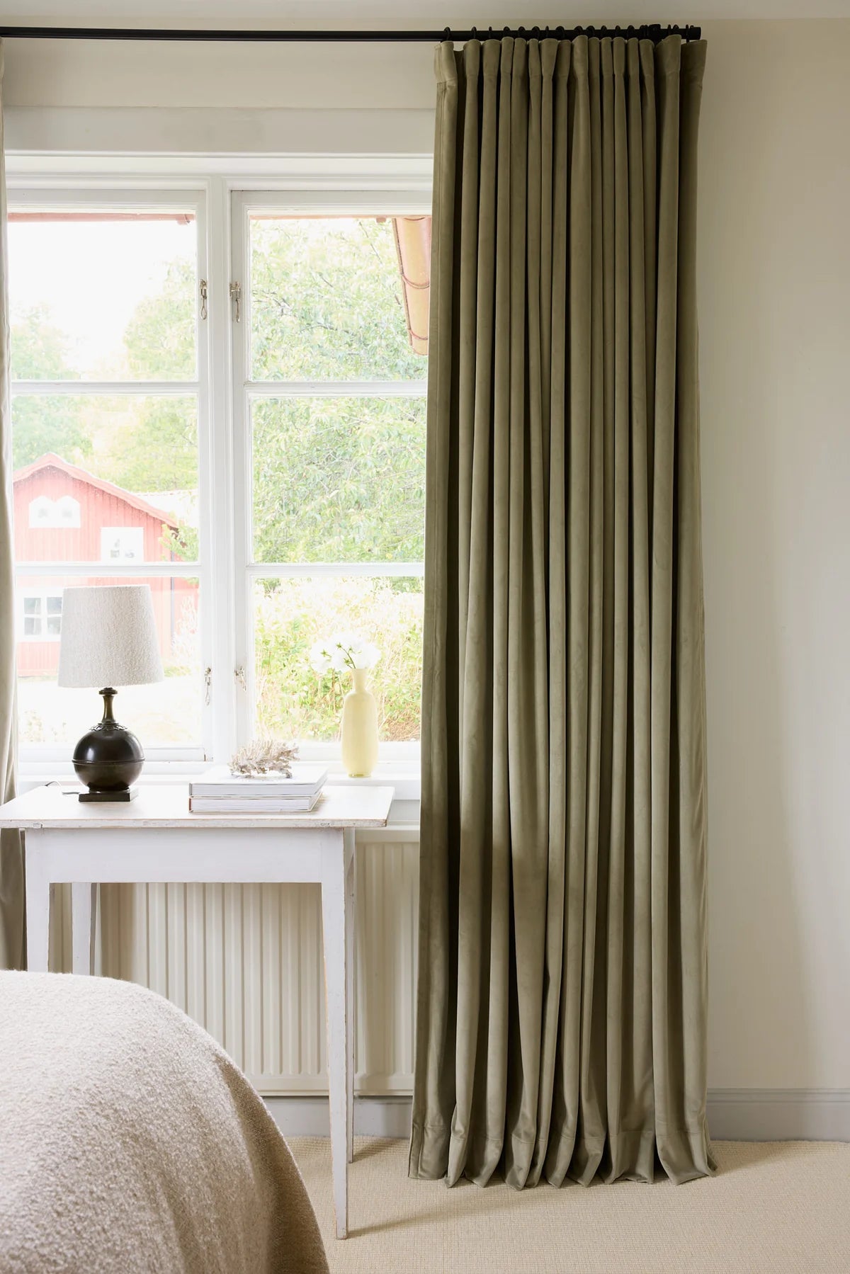 Jaguar Khaki Velvet Curtain