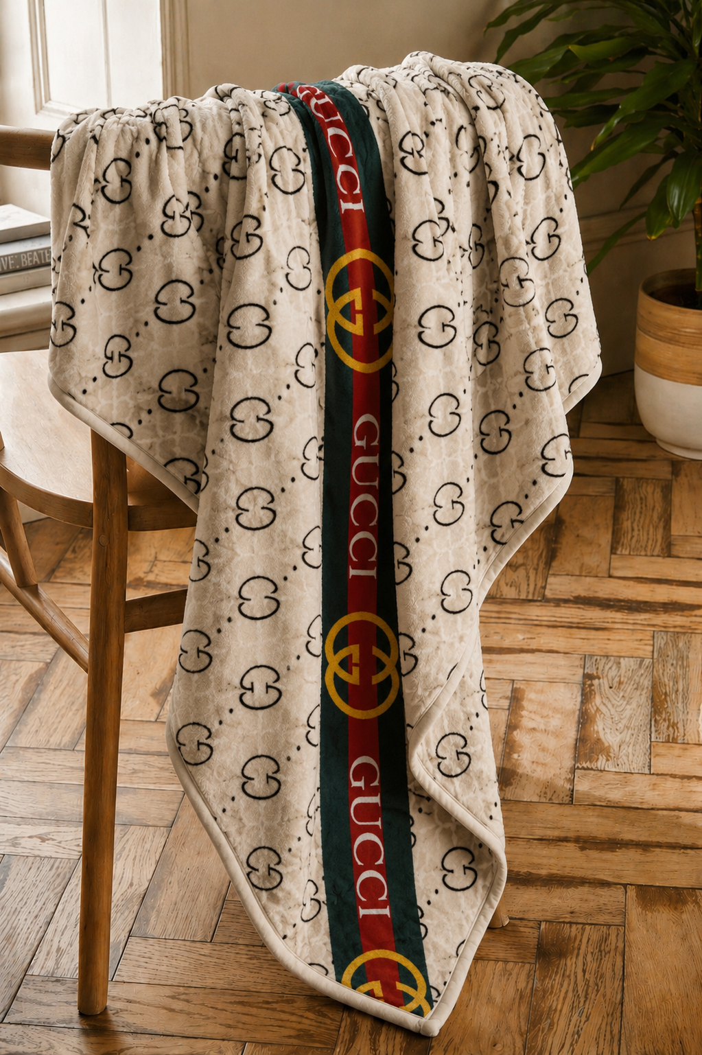 GG Printed Fleece Blanket