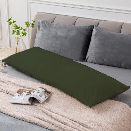 Olive Fleece Body Pillow