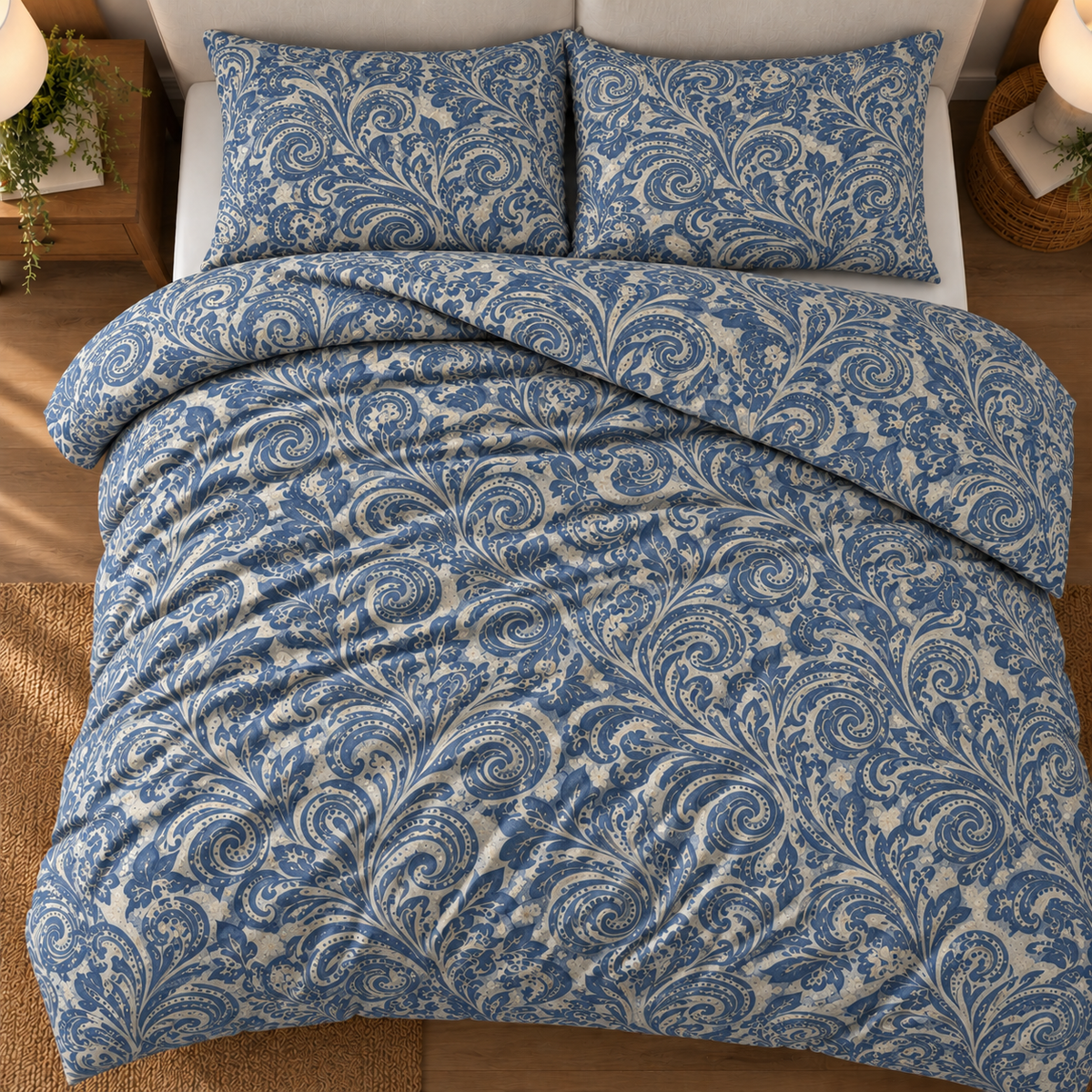 Damascus Blue Duvet Set