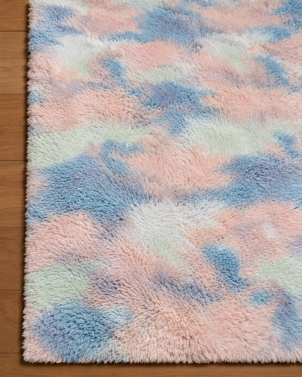 Rainbow Swirl Shaggy Rug
