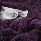 Shaggy Purple Bed Set