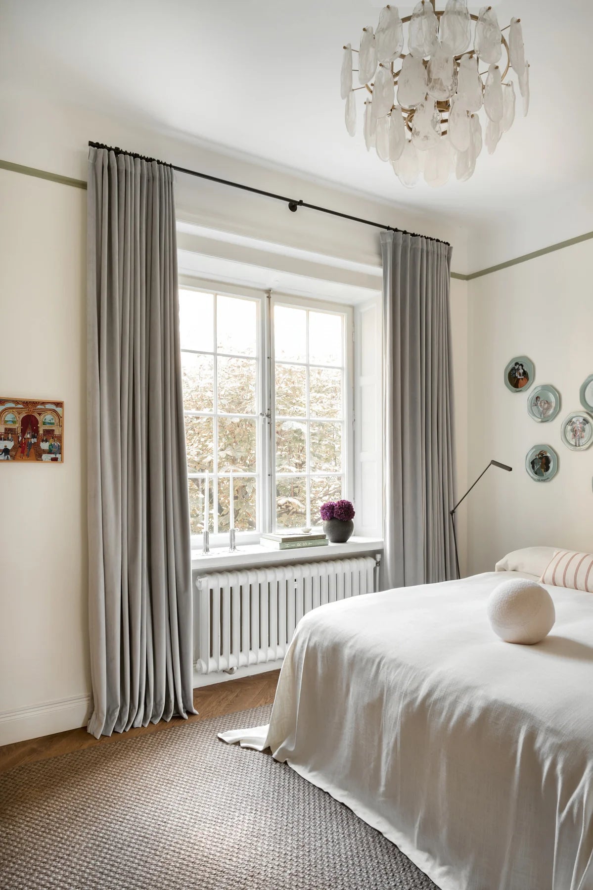 Jaguar Shady Silver Velvet Curtain