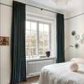 Jaguar Petrol Blue Velvet Curtain