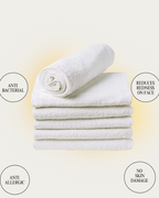 Face Towel Pack of 6 100% Cotton (Anti allergic)