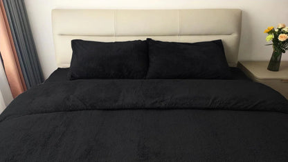 Black Fleece Comforter Cover
