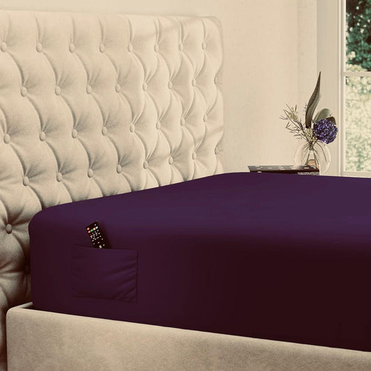 Microfiber Plum Fitted Sheet
