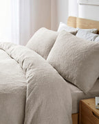 Beige Fleece Comforter Cover
