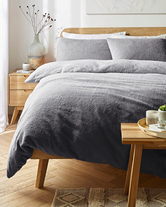 Charcoal Fleece Comforter Cover