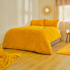 Mustard Fleece Comforter Cover