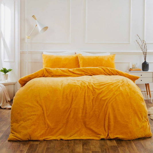 Mustard Fleece Comforter Cover