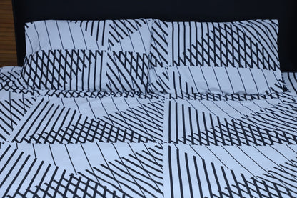 Black & White Stripe Bedding Set