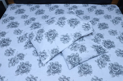 Grey Flower Bedding Set