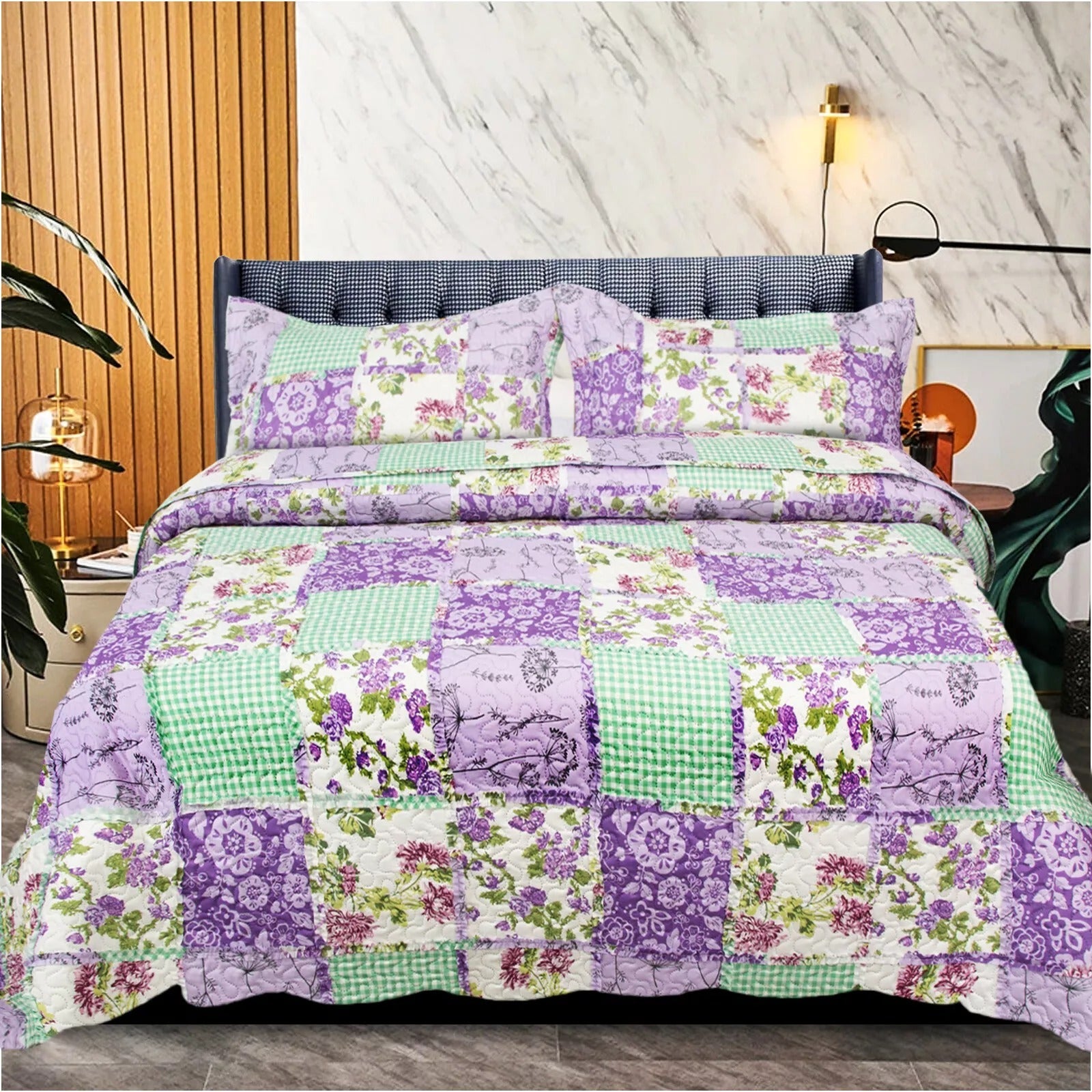 Purple Artistry Bed Spread