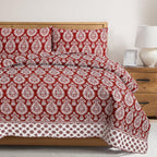 Scarlet Dreams Quilted Bed Spread Set