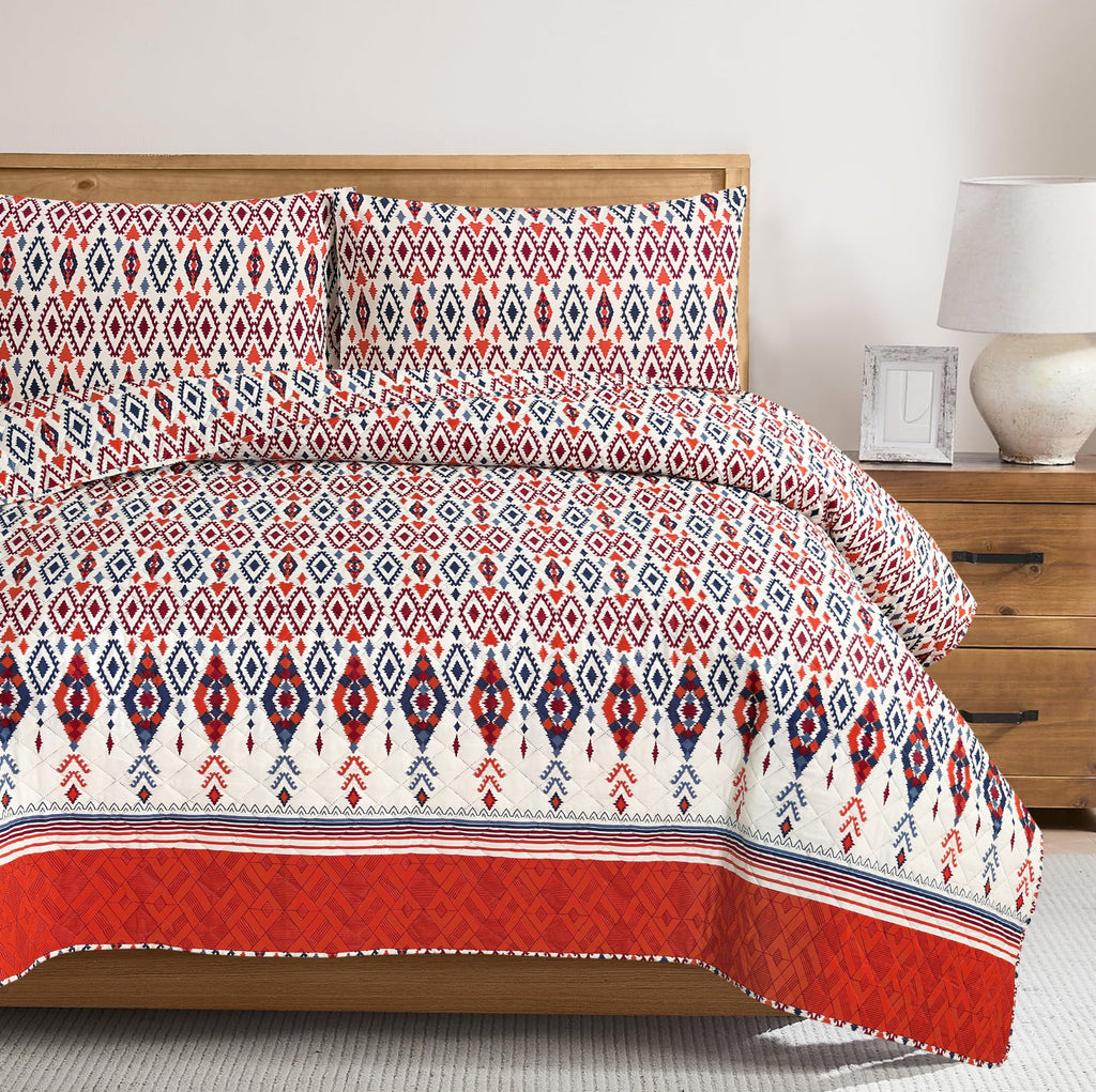 Boho Blaze Quilted Bed Spread Set