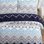 Azure Ancestory Quilted Bed Spread Set