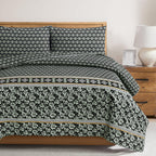 Gloomy Pixels Quilted Bed Spread Set