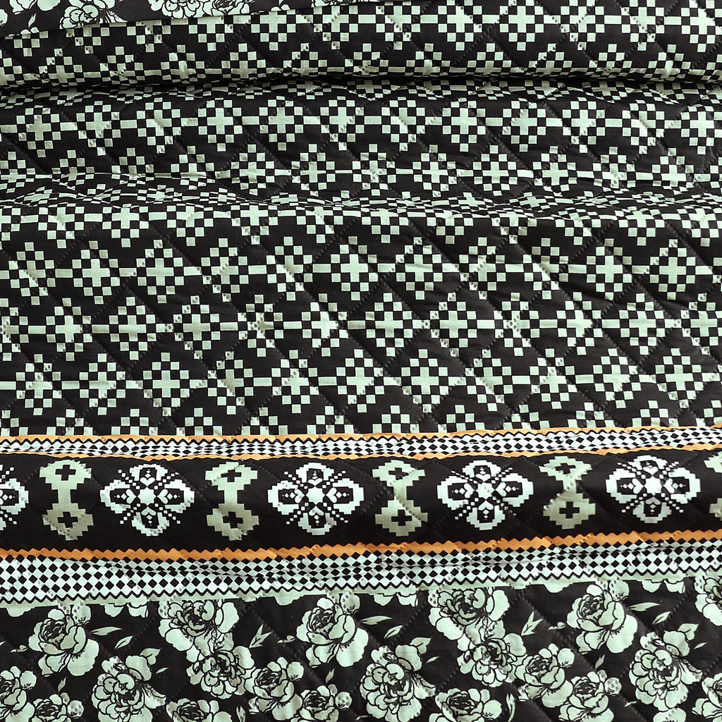 Gloomy Pixels Quilted Bed Spread Set