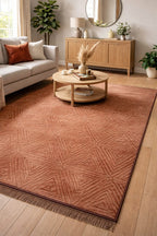 Geometric Chocolate Rug