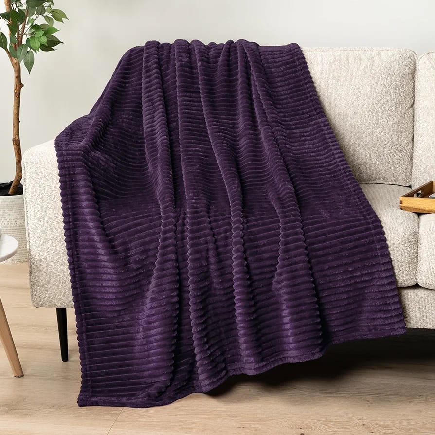 Fleece Bumblebee Plum Blanket