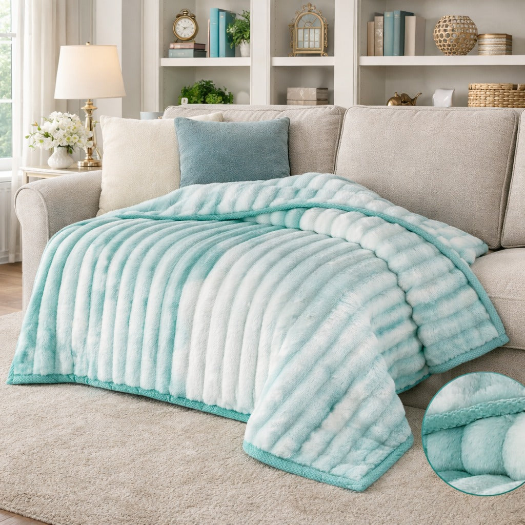 Veloura 500 GSM Super Soft Arctic Blue Blanket