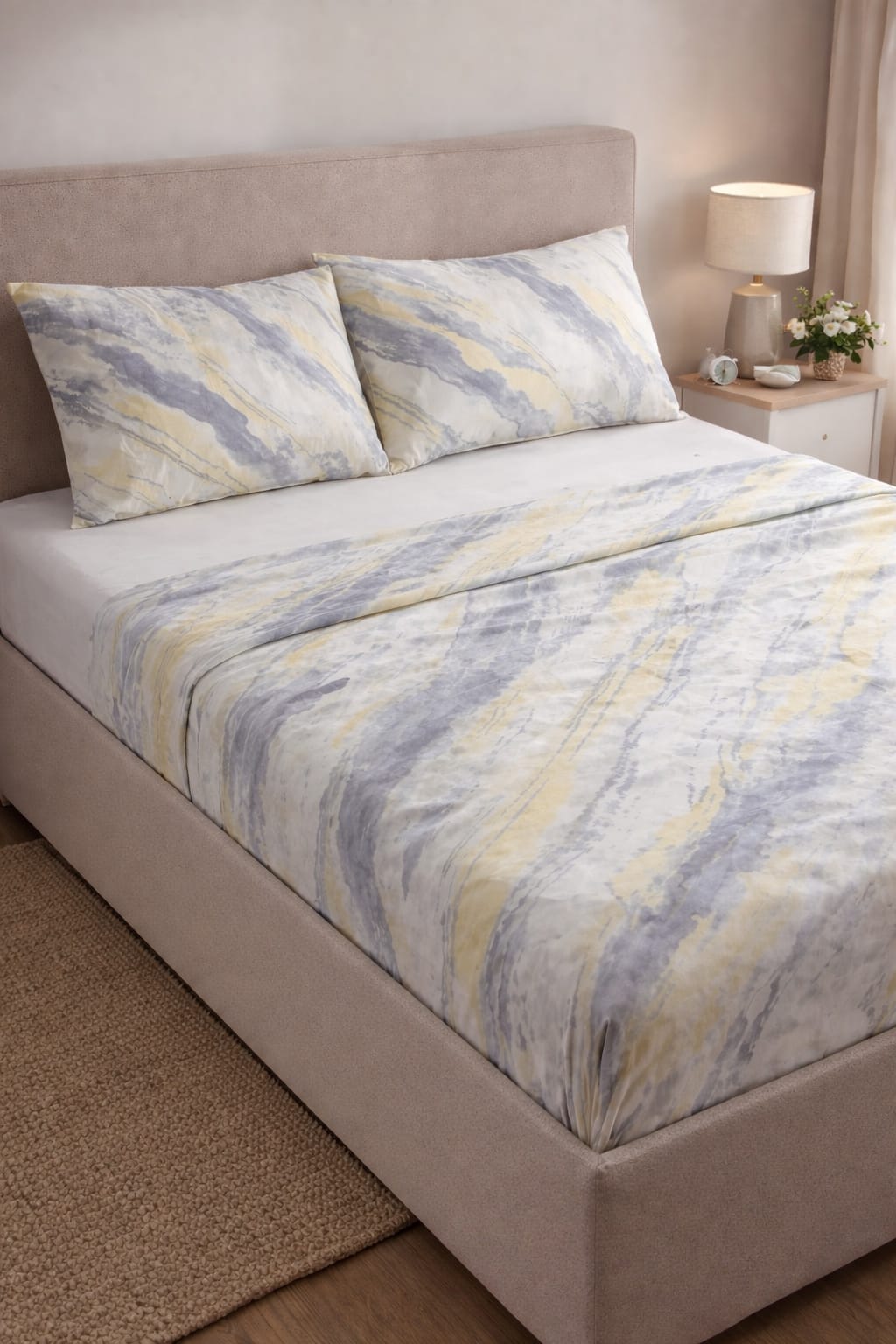 Brushed Yellow Bed Sheet