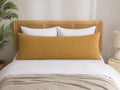 Waffle Weave Mustard Body Pillow