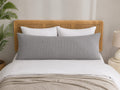 Waffle Weave Grey Body Pillow