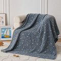 Grey Space Glow in the Dark Baby Blanket