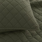 Diamond Echo Olive Bedspread