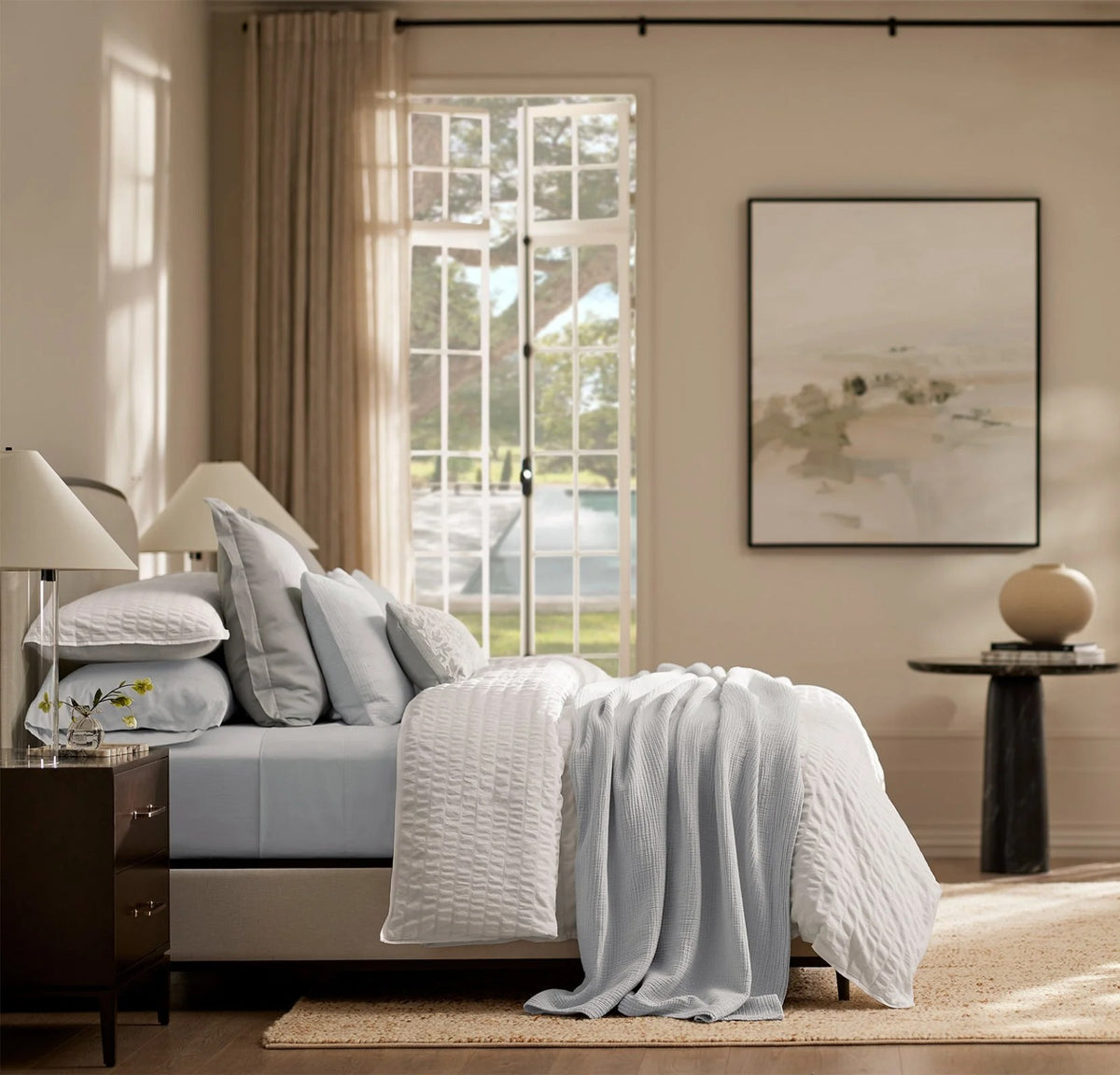 White Seer Sucker Duvet set