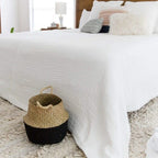 White Seer Sucker Summer Blanket