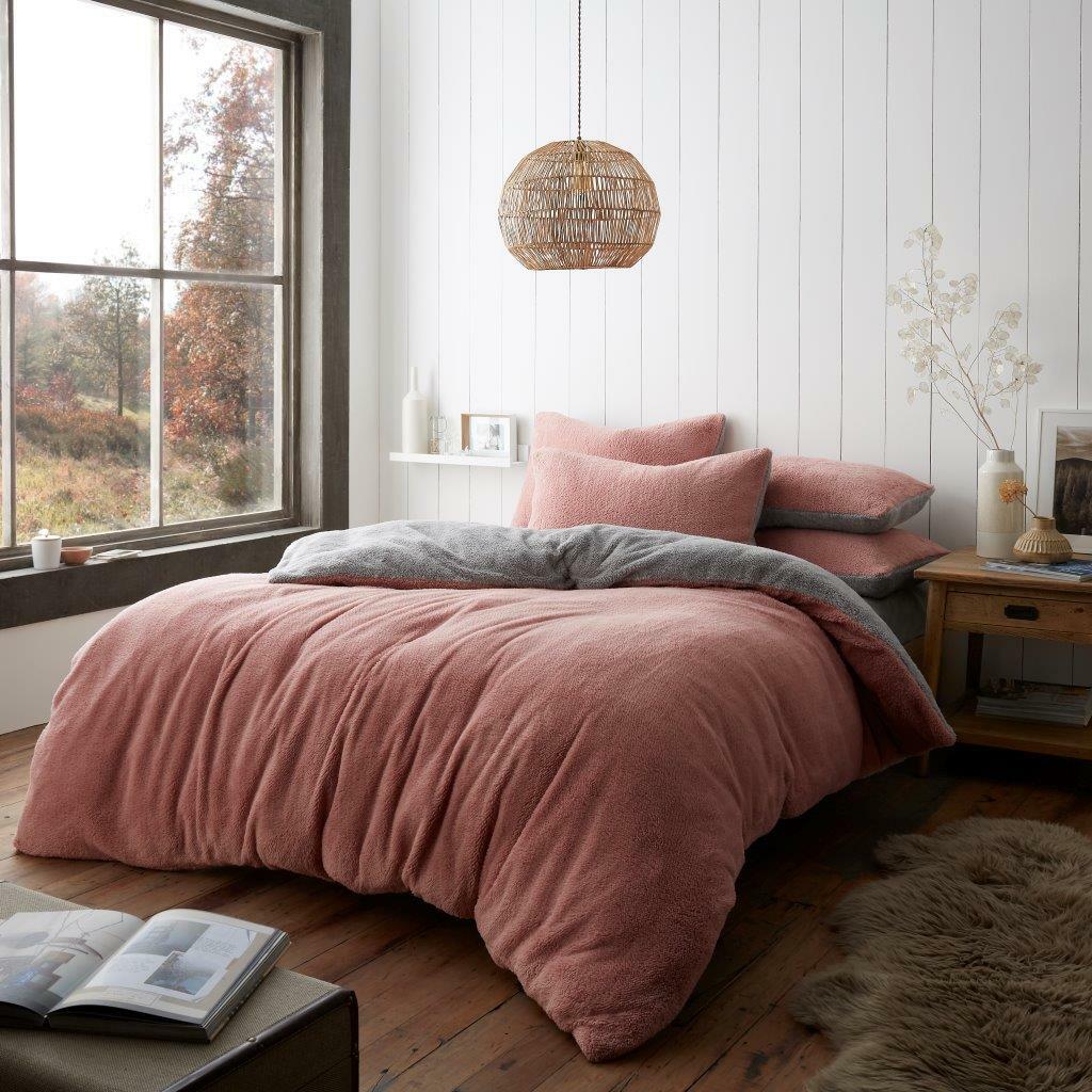Charcoal x Pink Fleece Set