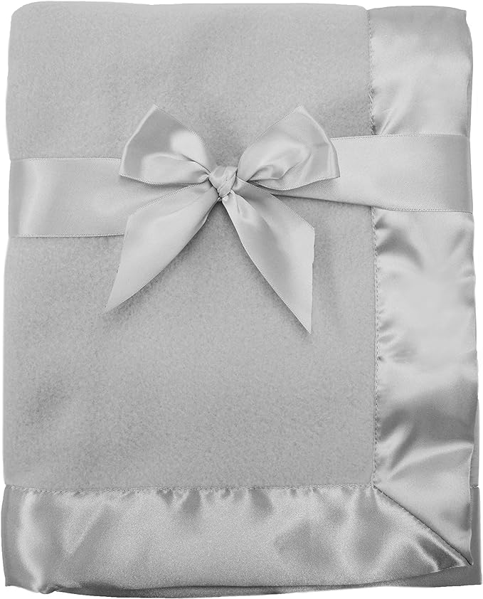 Silver Silken Baby Fleece Blanket